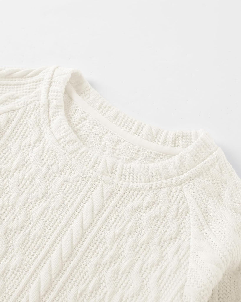 Dresses Cable Knit Twofer Pleated Fall Winter Dress