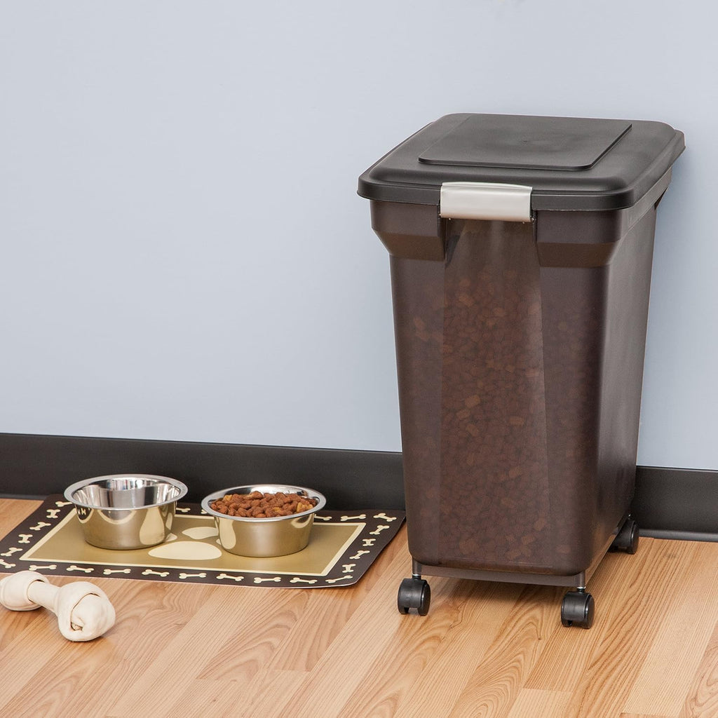 USA Dog Food Storage Container, Up to 42 lbs, Smoke, Made in USA