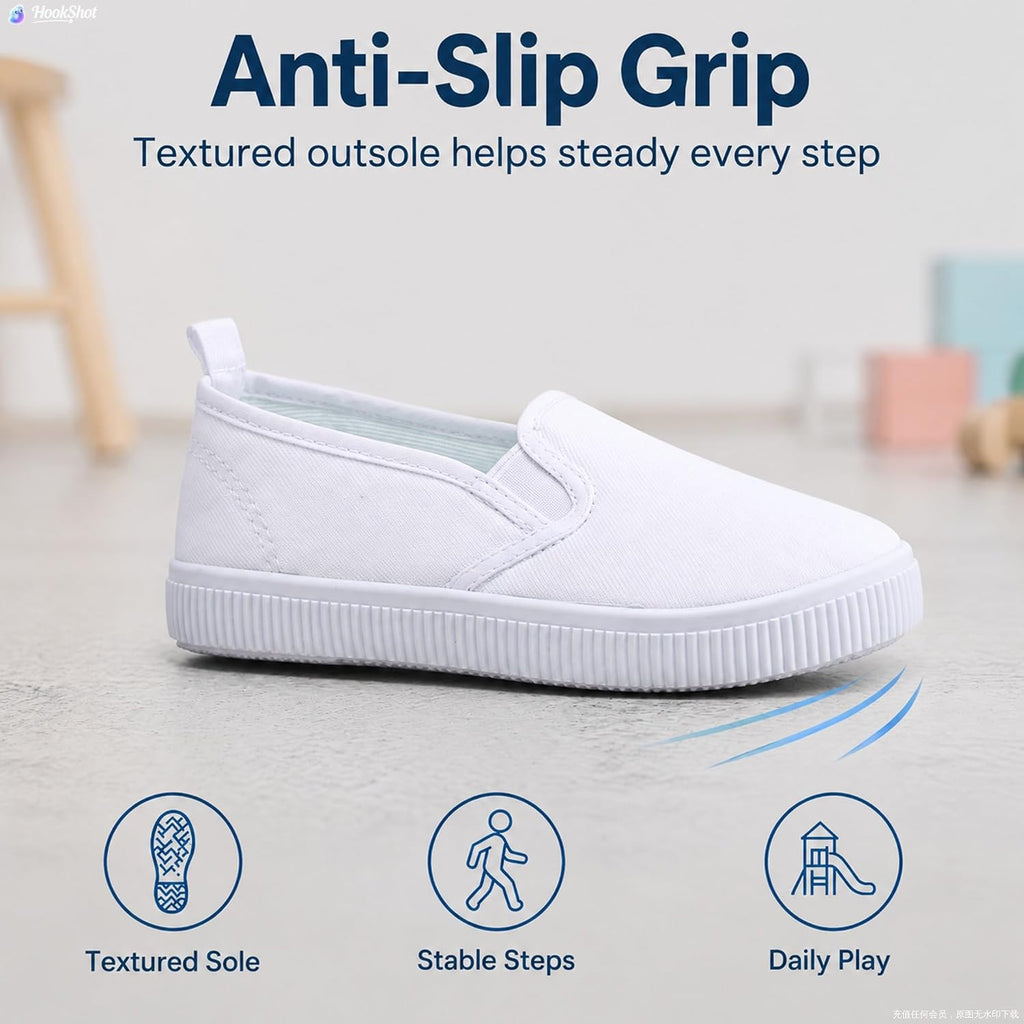 Girls White Shoes Canvas Comfortable Causal Sneakers