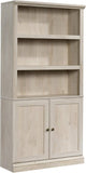 Miscellaneous Storage Bookcase with Doors, Adjustable Shelves, 5 Shelf Bookcase - Chalked Chestnut Finish