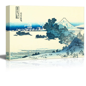 Thirty-six Views of Mt. Fuji: Shichiri Beach in Sagami Province by Katsushika Hokusai - Canvas Print Wall Art Famous