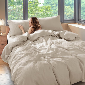 100% Linen Duvet Cover Set, Linen