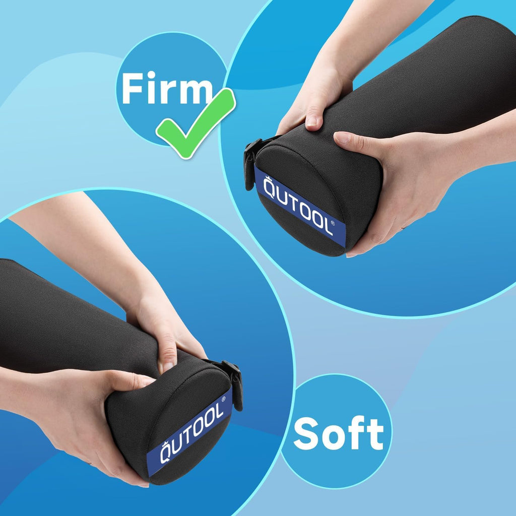 Lumbar Roll, Lumbar Support Pillow Chair with Non-Slip Wider Strap, Back Pain Relief & Posture Improvement, Washable