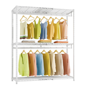 X1 Plus Expandable Heavy Duty Clothes Rack, Clothes Organizer White