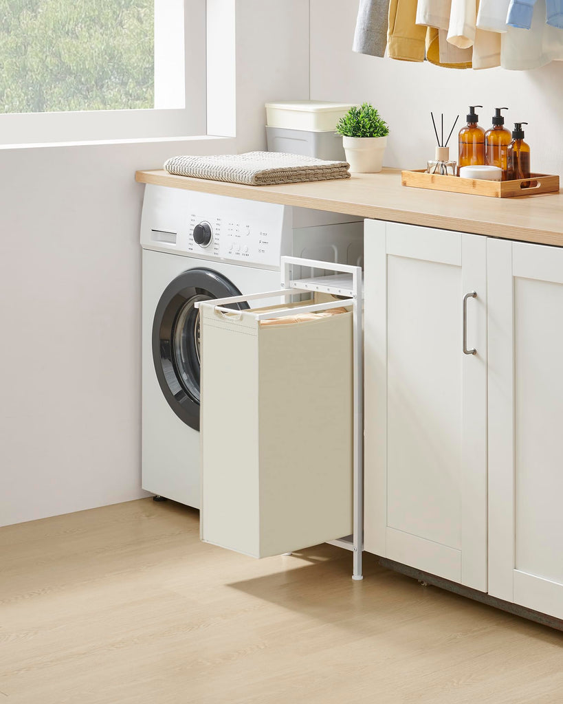 47 Litre Laundry Basket with Shelf