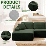 109.4” Modular Sectional Sofa, Convertible Sofa Bed, No Assembly Required Cloud Couch with Deep Seat