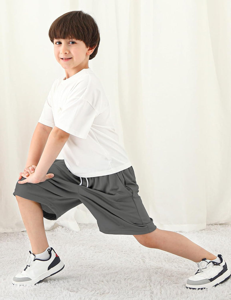 Boys Athletic Shorts Mesh Basketball Soccer Shorts Breathable Quick Dry Running Gym Shorts for Youth
