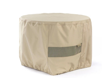 Elite Round Fire Pit Cover, Polyester, 48 Dia x 25H, Khaki