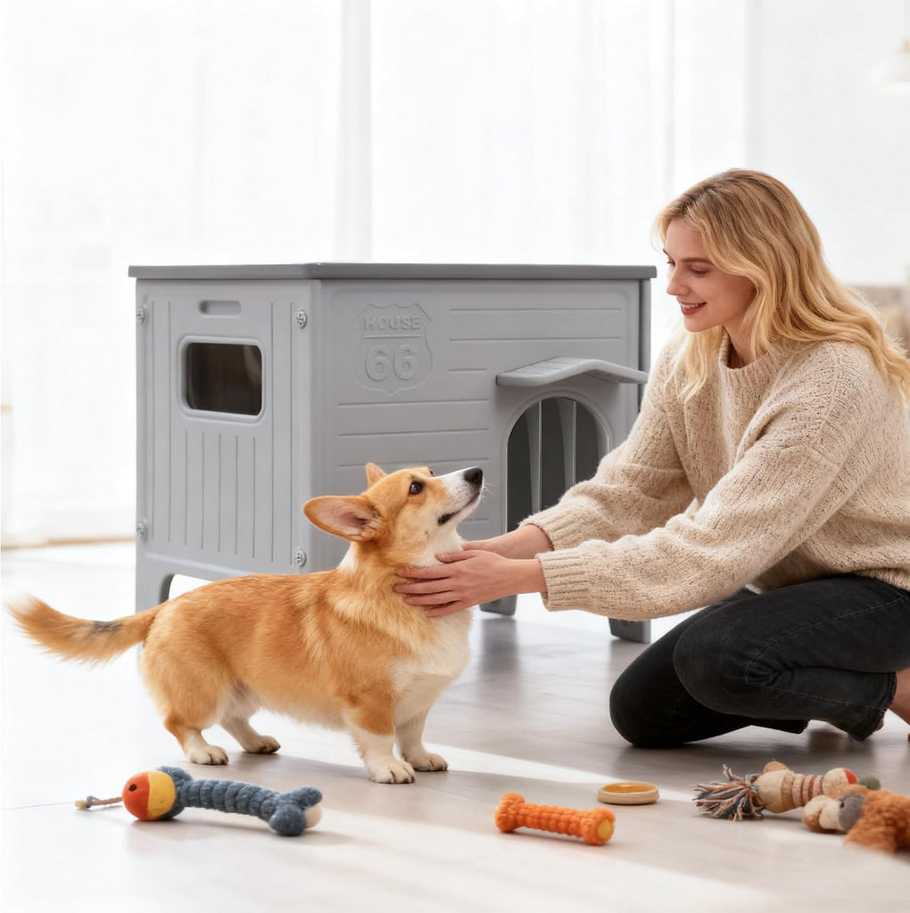 Dog House Outdoor Indoor for Small Medium Dogs