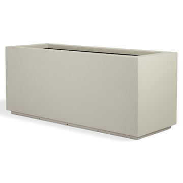 Milan Rectangular Trough Planter - 43" x 15" x 19" - Large Lightweight Indoor/Outdoor Planter Box - Modern Stone-Look