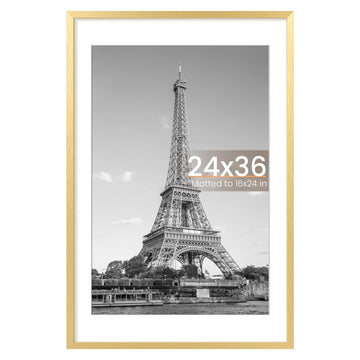 24x36 Poster Frame, Wall Decor Picture Frames, Gold 1 Pack