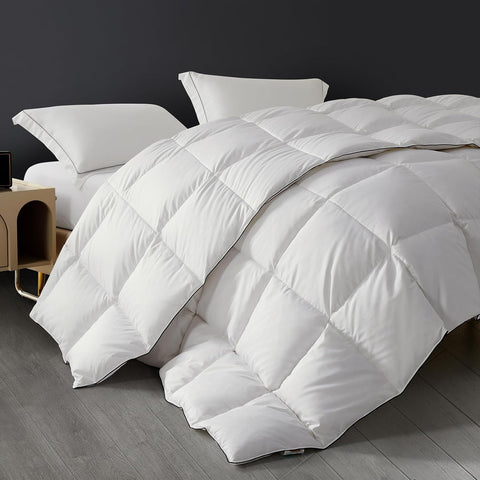 Feather Down Comforter Queen, All Season White Duvet Insert