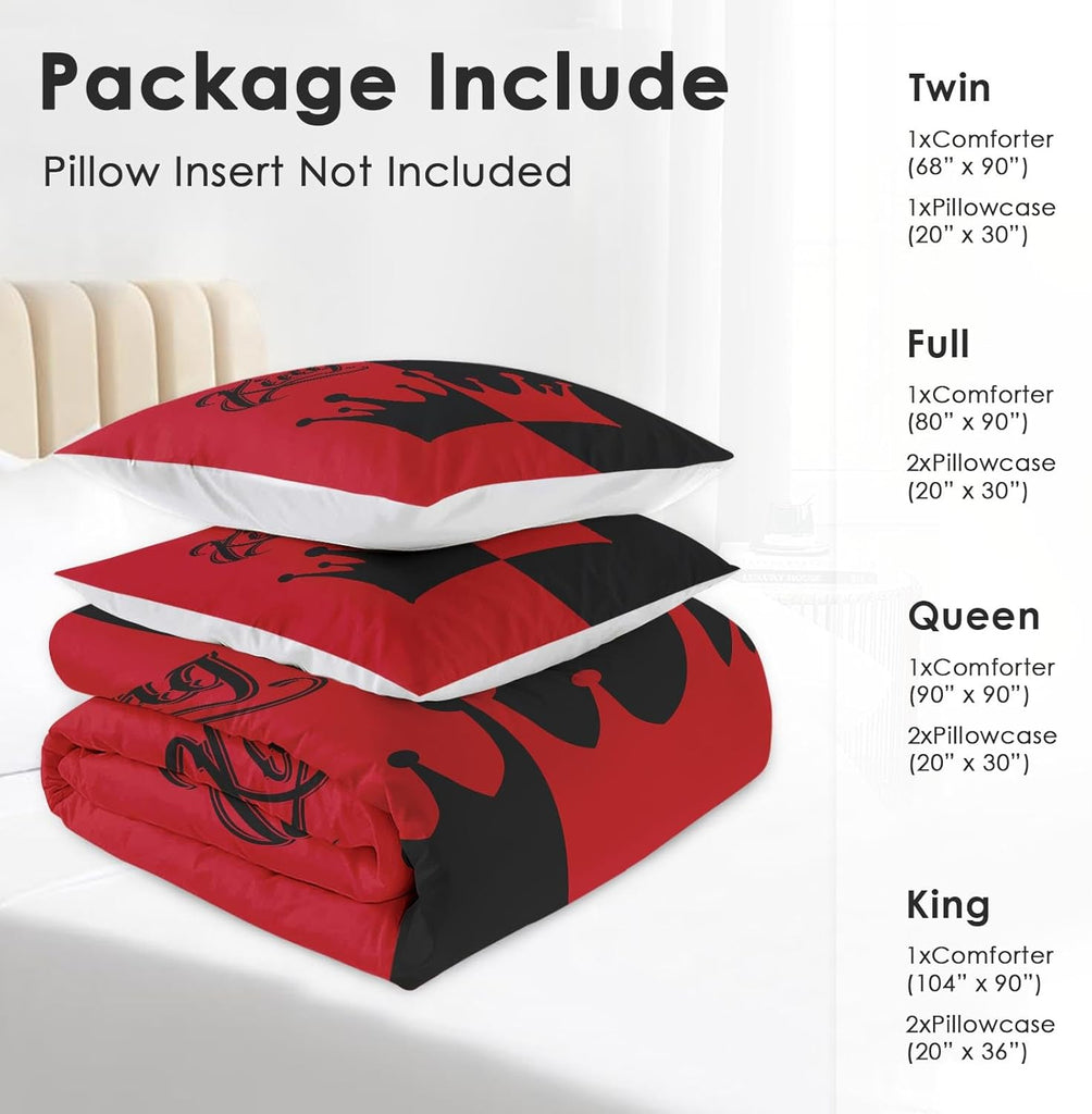 Comforter Set Queen, Queen King Princess Soft 3 Pcs Bedding for Kids and Adults