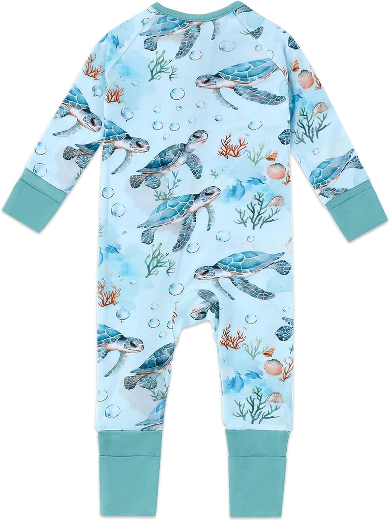 Viscose of Bamboo Convertible Footie Pajamas for Boys Girls