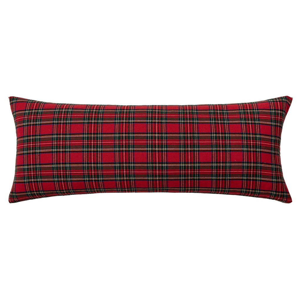 Christmas Plaid Pillow Cover Scottish Tartan 14x36 Red