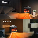 3-in-1 Portable Electric Fireplace Heater, 750/1500W Indoor Space Heater with Realistic 3D Flame and Fan Mode
