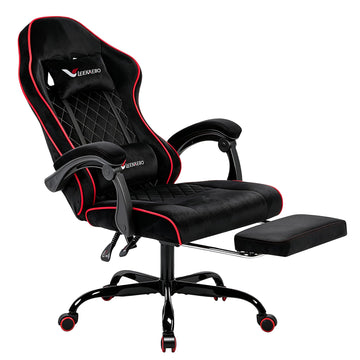 Fabric Gaming Chair for Adults, Comfortable Office Chair with Footrest