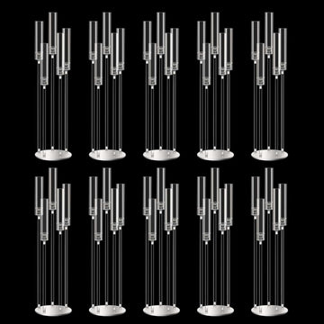42.5inch 10pcs Acrylic Candelabra Centerpieces for Tables 5 Arms Wedding centerpieces for Decorations