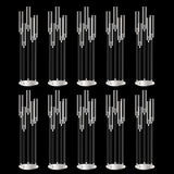 42.5inch 10pcs Acrylic Candelabra Centerpieces for Tables 5 Arms Wedding centerpieces for Decorations