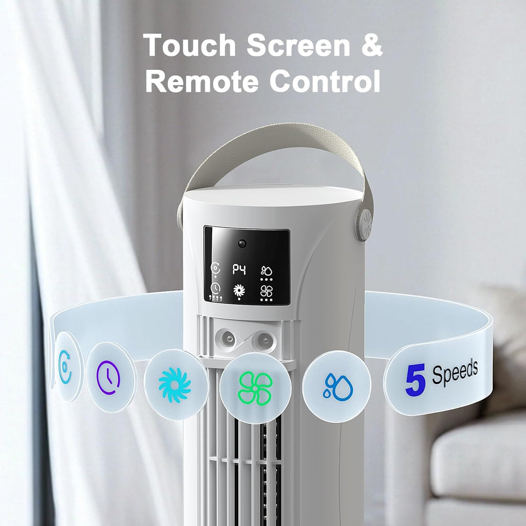 Portable Air Conditioners - 3 Speeds & Storm Mode & Mist Spray, Tower Cooling Fan with Timer