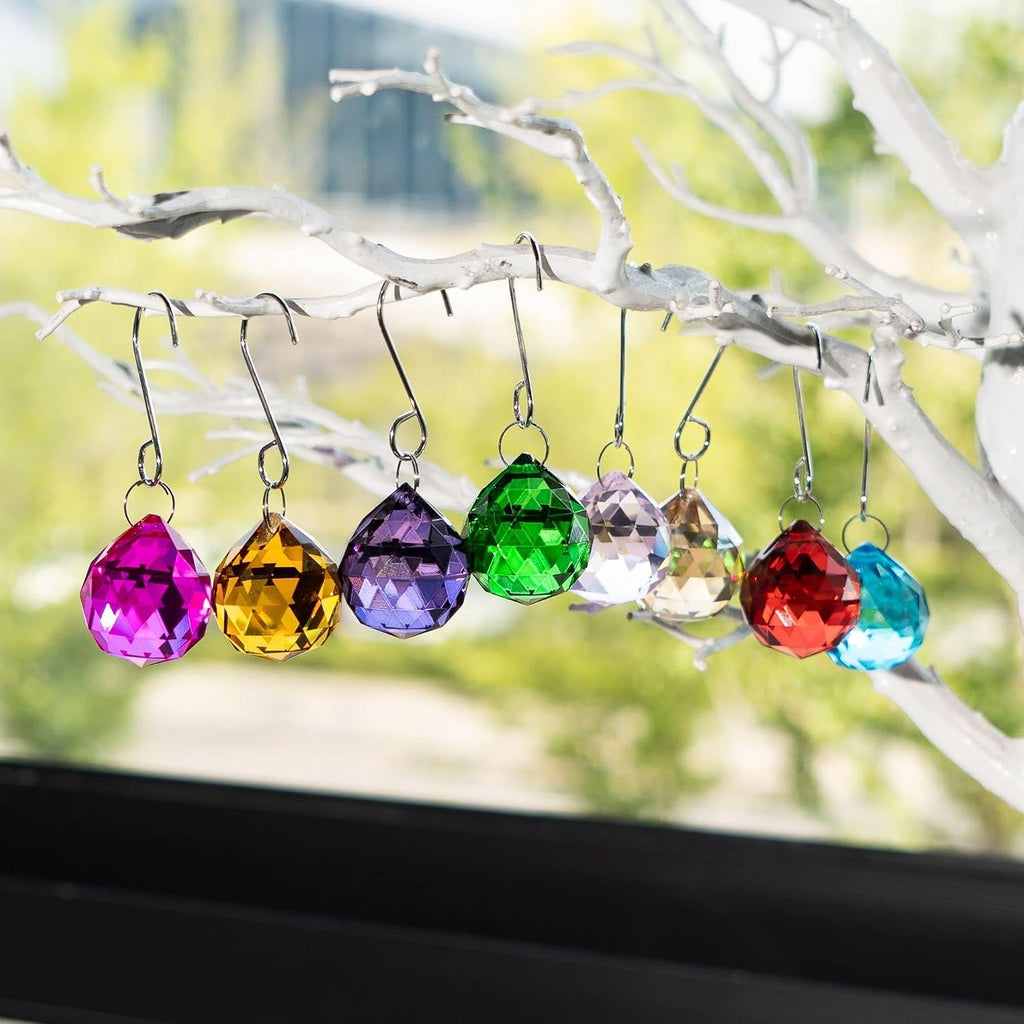 15pcs Crystal Ball Prism Suncatchers 30mm Rainbow Maker Hanging Crystals - Multi-Color,Prisms