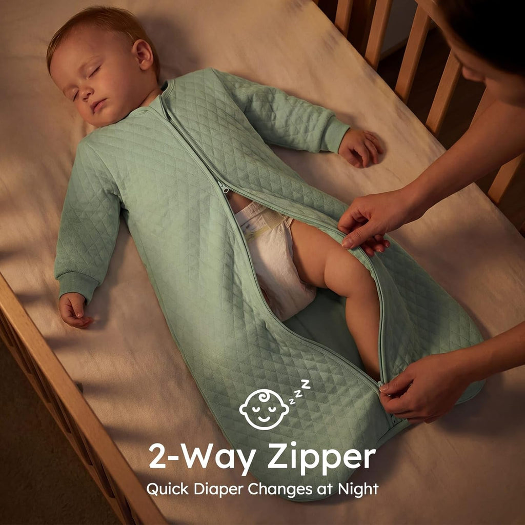 Long Sleeve Sleep Sack,1.0 TOG Baby Wearable Blanket