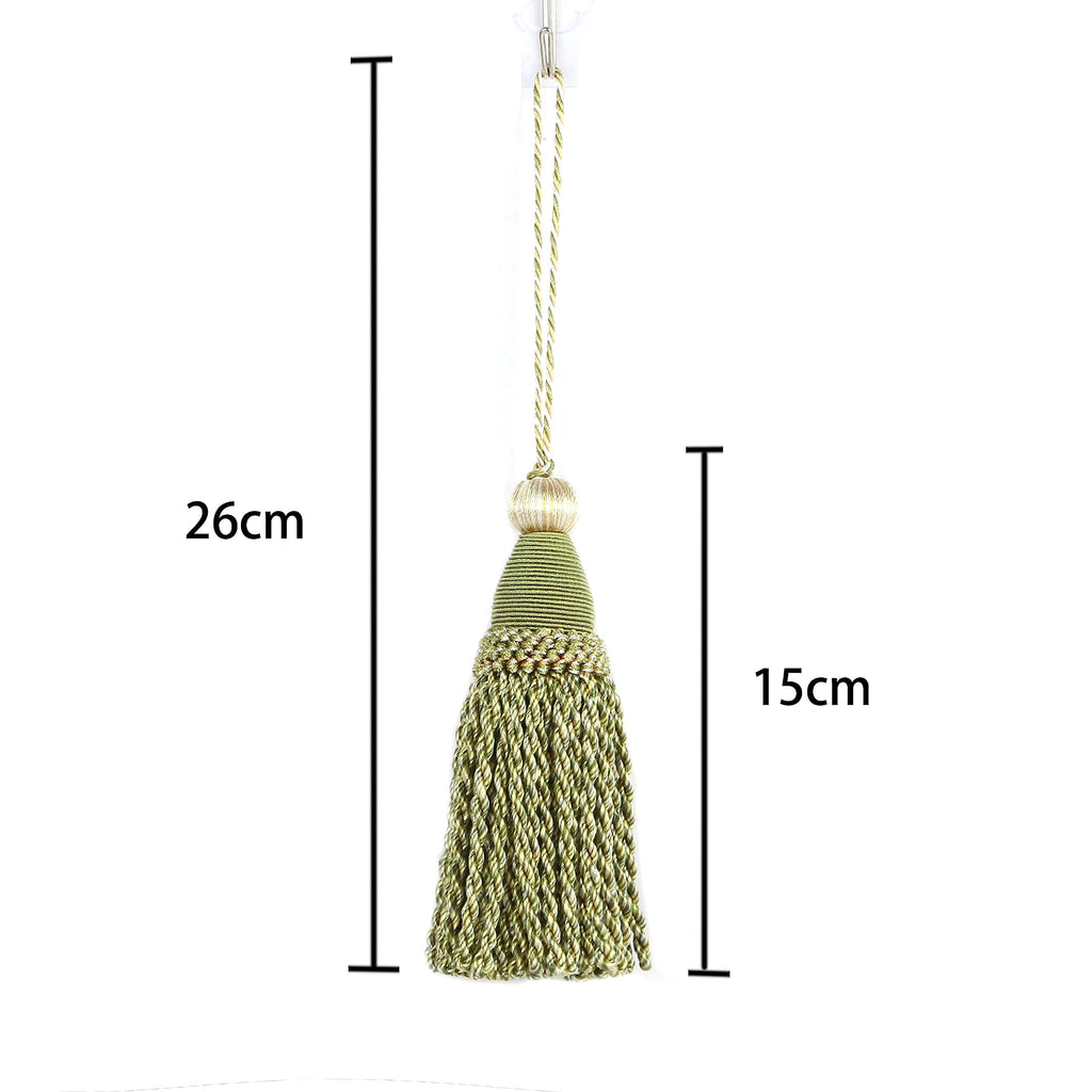 6" Large Key Tassel with 4.3" Loop Hand Crafted Tassels - 2 Pcs