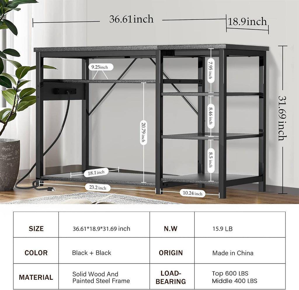 40-50 Gallon Fish Tank Stand With Power Outlets for Aquarium Stand