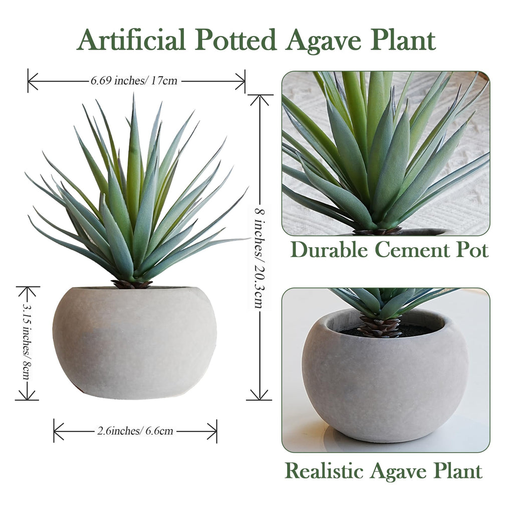 8 in Fake Succulent Plant, Small Artificial Plants in Pots
