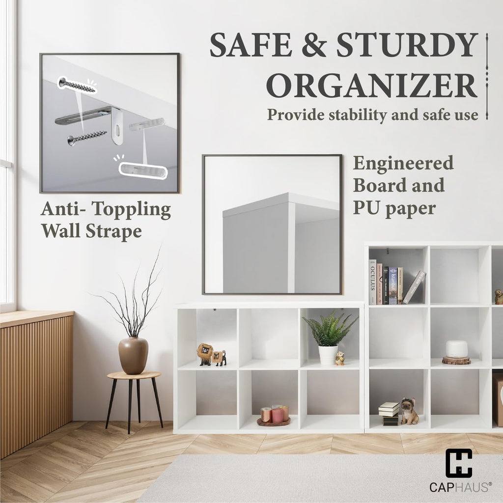 Sturdy Room 13-Inch Cube Storage Organizer Shelf, with Extra Thick Exterior Edge, Open Storage Shelf Divider