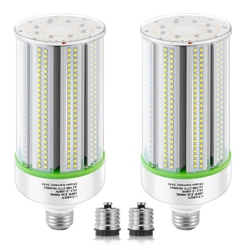 2-Pack 100W LED Corn Bulbs, 5000K - 14000lm, E26/E39 Base, LED Replacement Metal Halide HID CFL for Commercial