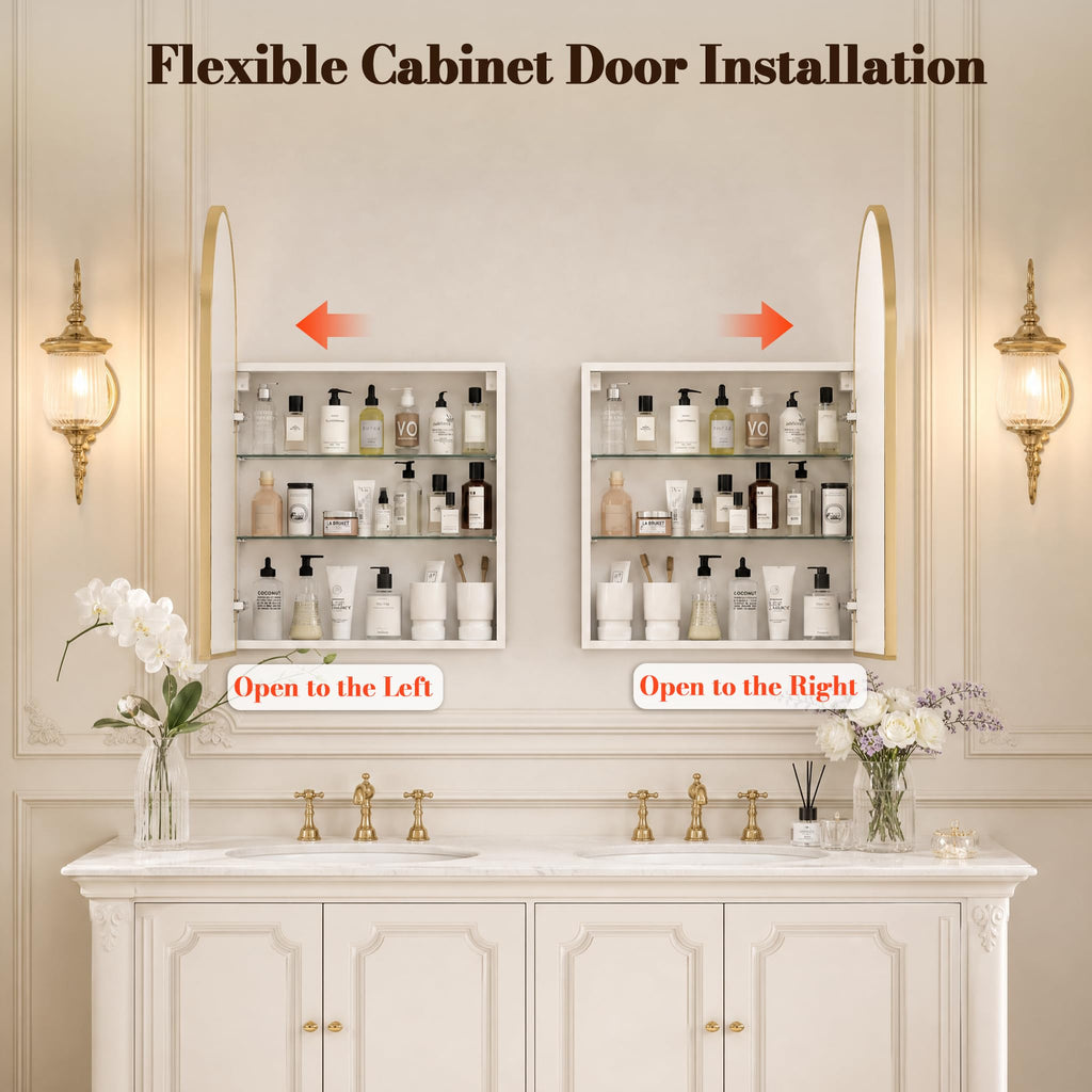 Medicine Cabinet Mirror, Surface Mount for Small Bathroom, 20x32 Inch