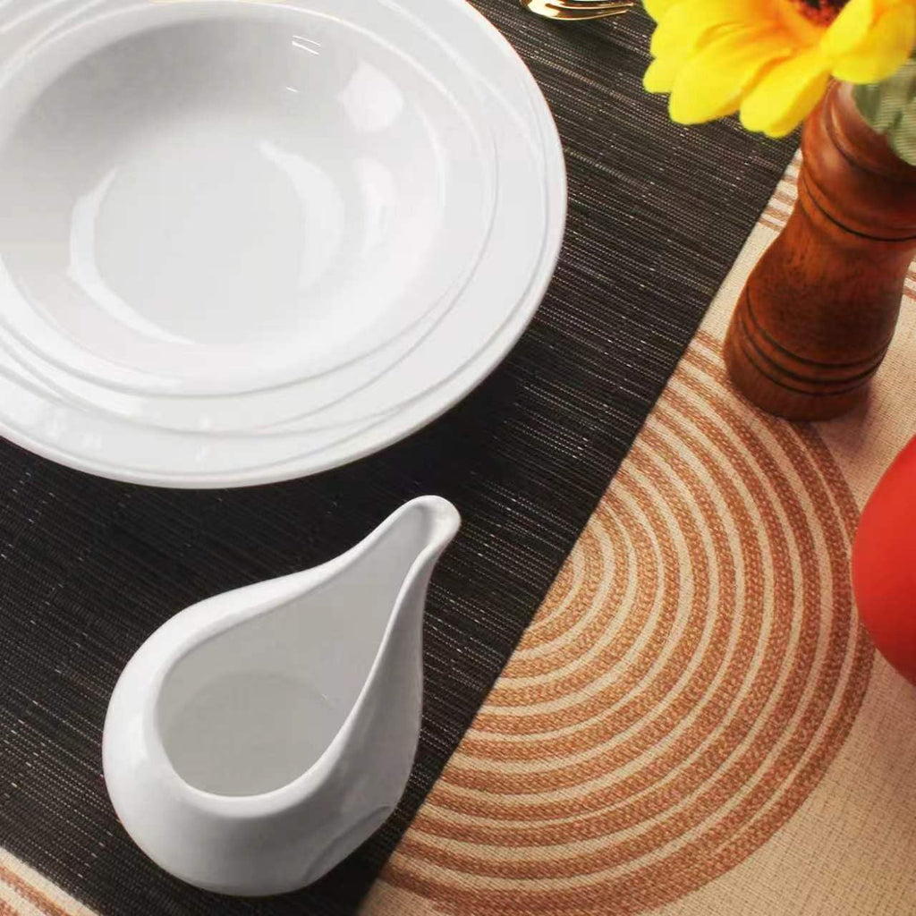 Gravy Boat Small Creamer Pitcher Set, Coffee Milk Gravy Boat, Fine Porcelain With Lip Spout, For Gravy, Warming