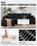 Cloud Couch Sectional, Modular L Shaped Boneless Sofa