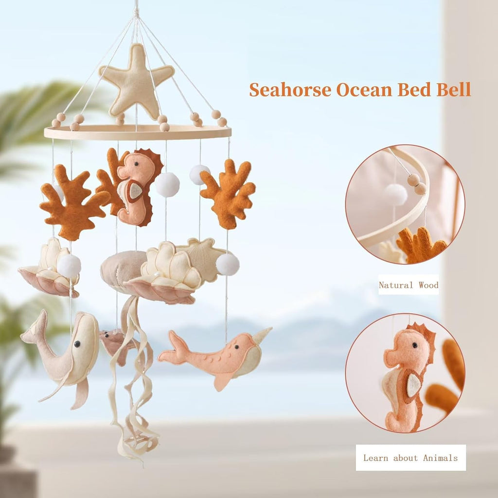 Ocean Life Theme Crib Mobile,Baby Boys Girls Ocean Mobile,Gender Neutral Baby Mobile,Nursery Mobile Soothe