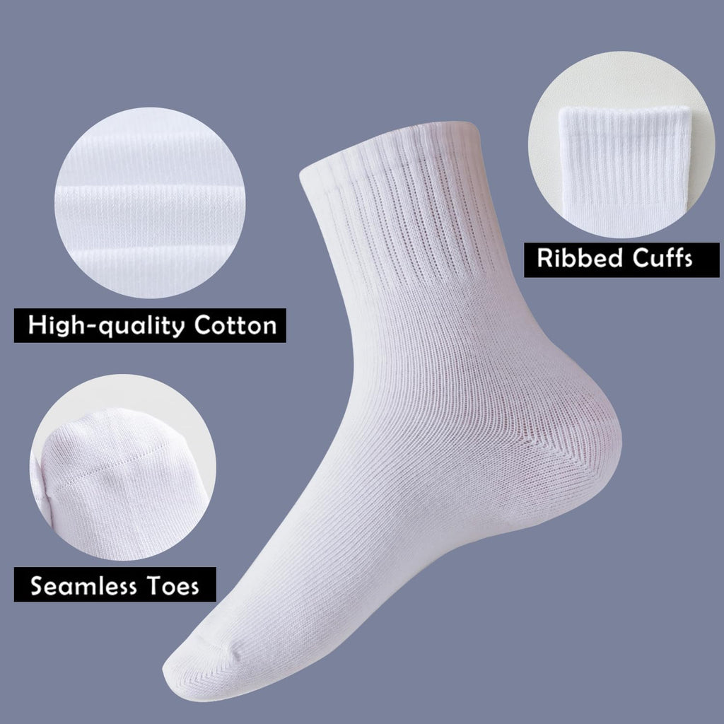 Kids Crew Socks Seamless Cotton Dress Socks for Boys Girls