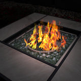 30" Propane Fire Pit with Real Ceramic Tabletop, 50000 BTU Gas Firepit Table with Lid & Glass Rock, Outdoor Fire Pit for Dining or Party, Firepit for - Image 5