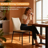 Lightdot Dining Chairs Set of 2, Velvet Comfortable Seats, Mid-Century Modern Living Room Chairs