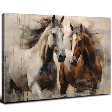 Vintage Horse Wall Art Western Horses Canvas Paintings Bedroom Decor Running Horse Prints Pictures Equestrian