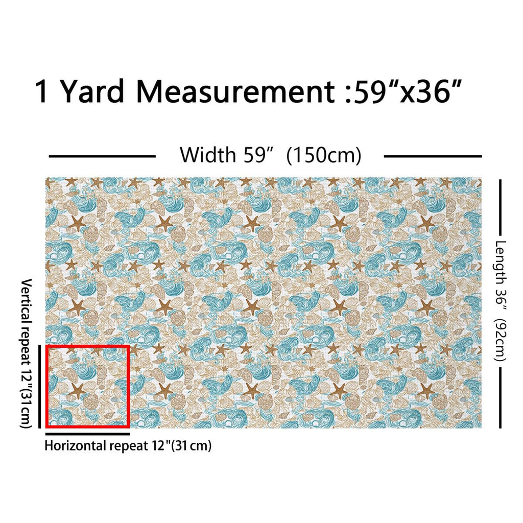 Exotic Ocean Wave Fabric by The Yard 1 Yard Soft