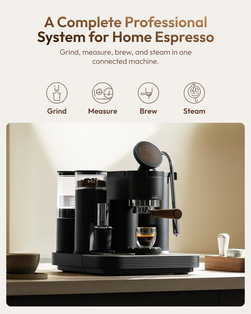 Dual Boiler Espresso Machine with Grinder and Dual Built-In Scales