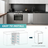 Beverage Refrigerator 15 Inch, Under Counter 127 Can Beverage Fridge with Stainl