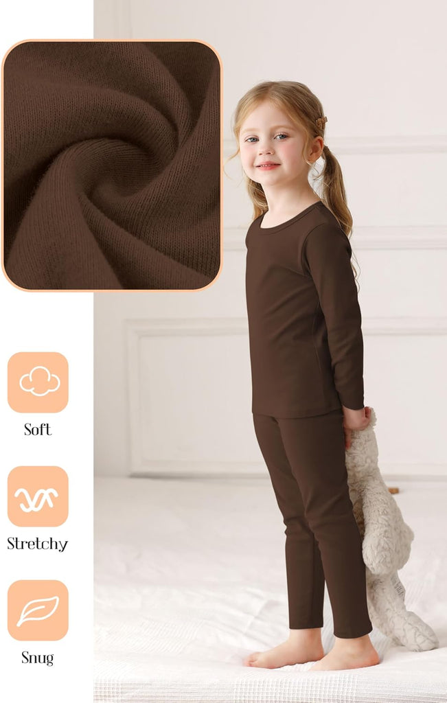 Baby Toddler Boys Girls Cotton Long Sleeve Shirt and Legging Set Kids Ribbed Basic Pant Piece for Daily Life