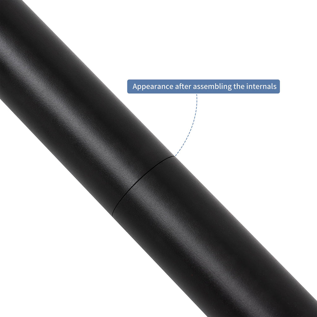 10FT Handrails for Indoor Stairs, Deck, Slope, Modern Aluminum Handrail Set, wall Mounted, with Zink-Alloy Brackets
