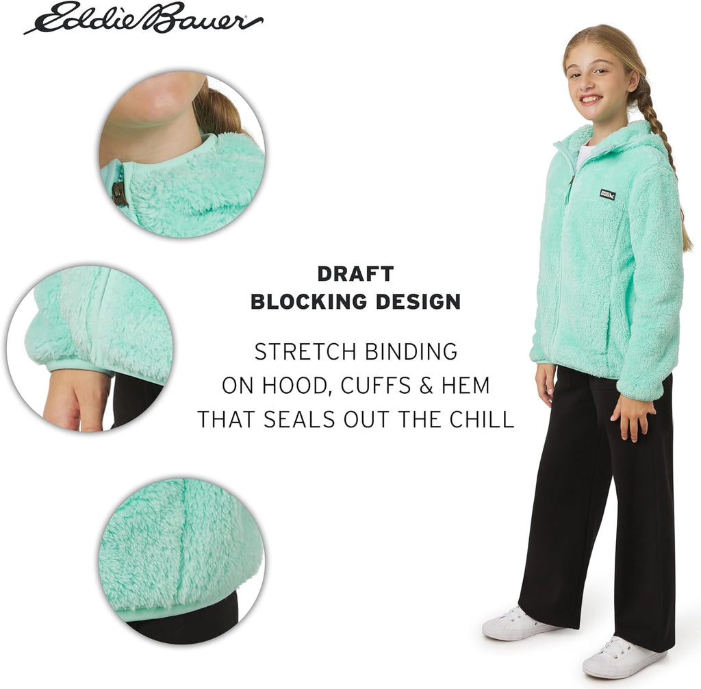 Girls' Quest Plush High Pile Faux Sherpa Hooded Jacket