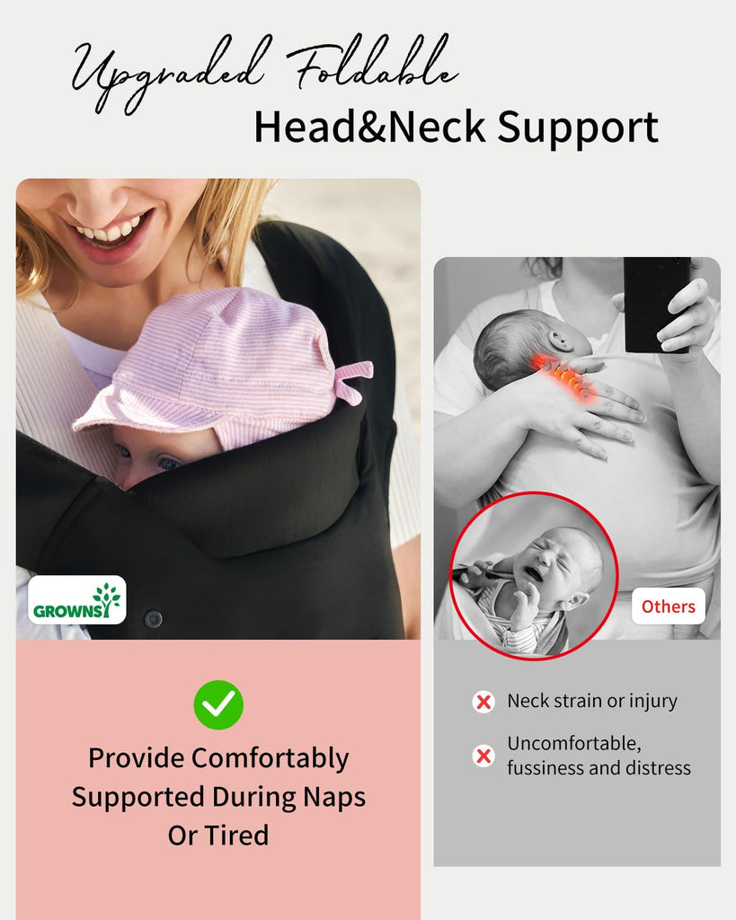 Newborn Carrier, Ergonomic, Cozy Baby Carrier, Black
