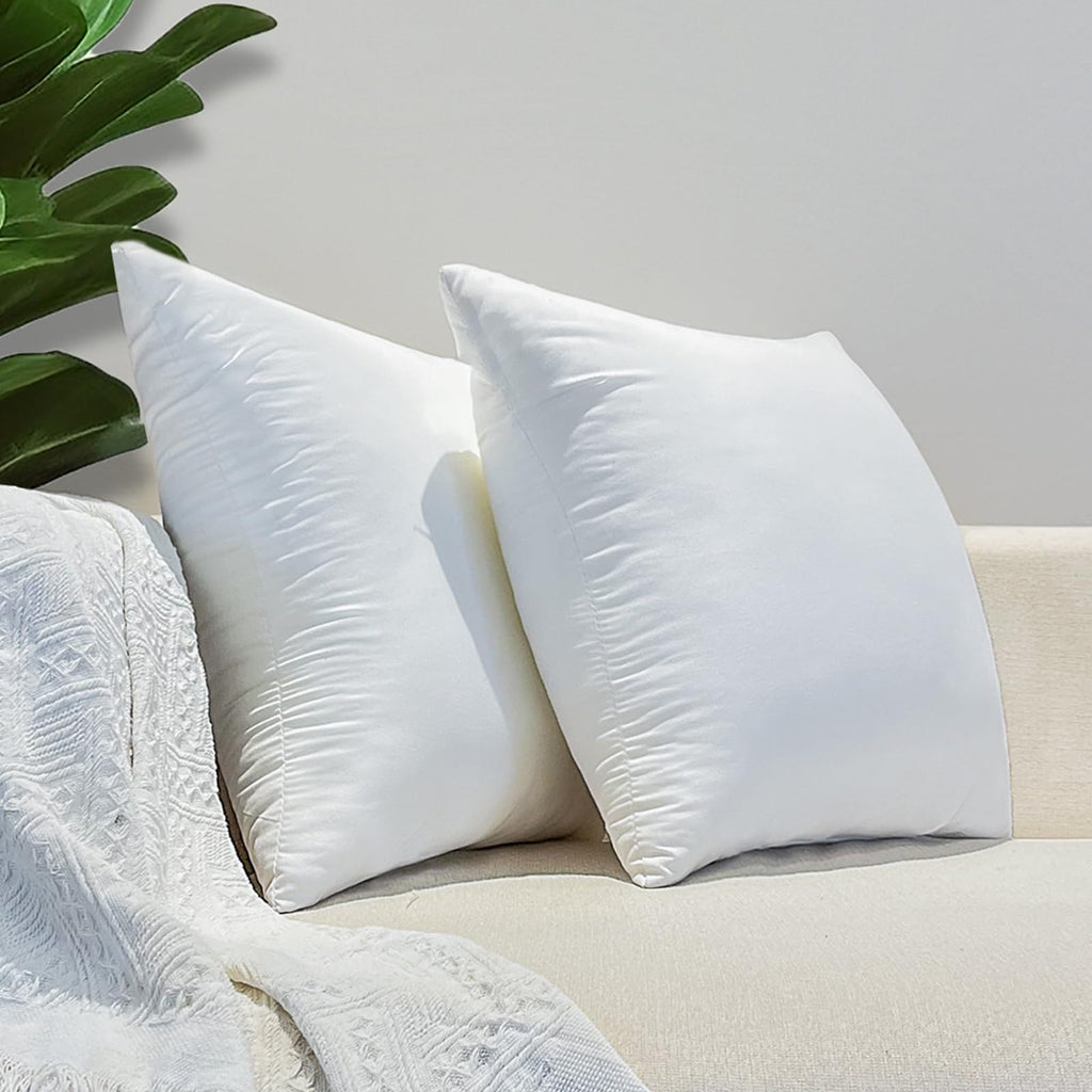 2 Pack Pillow Inserts Waterproof Outdoor 20x20 inch White