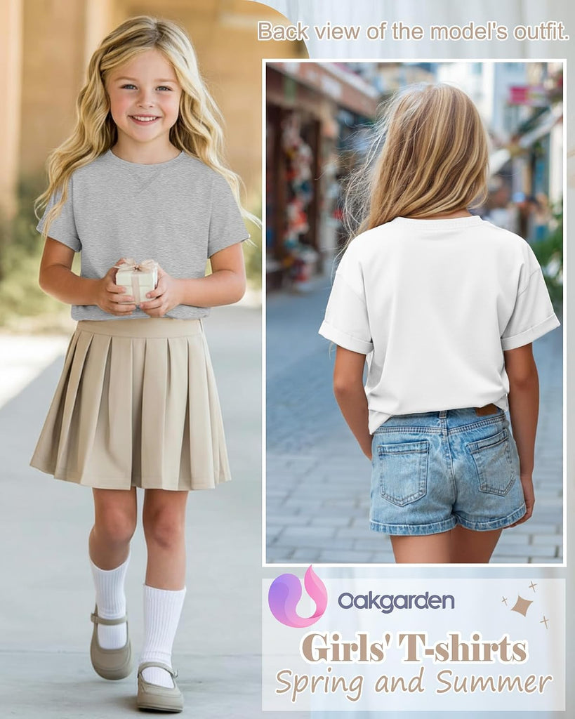 4 Pack Girls' Short Sleeve T-Shirts