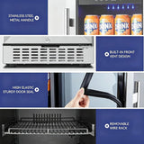Beverage Cooler 15 Inch Hold 120 Cans,Under Counter/Freestanding Beverage Refrig
