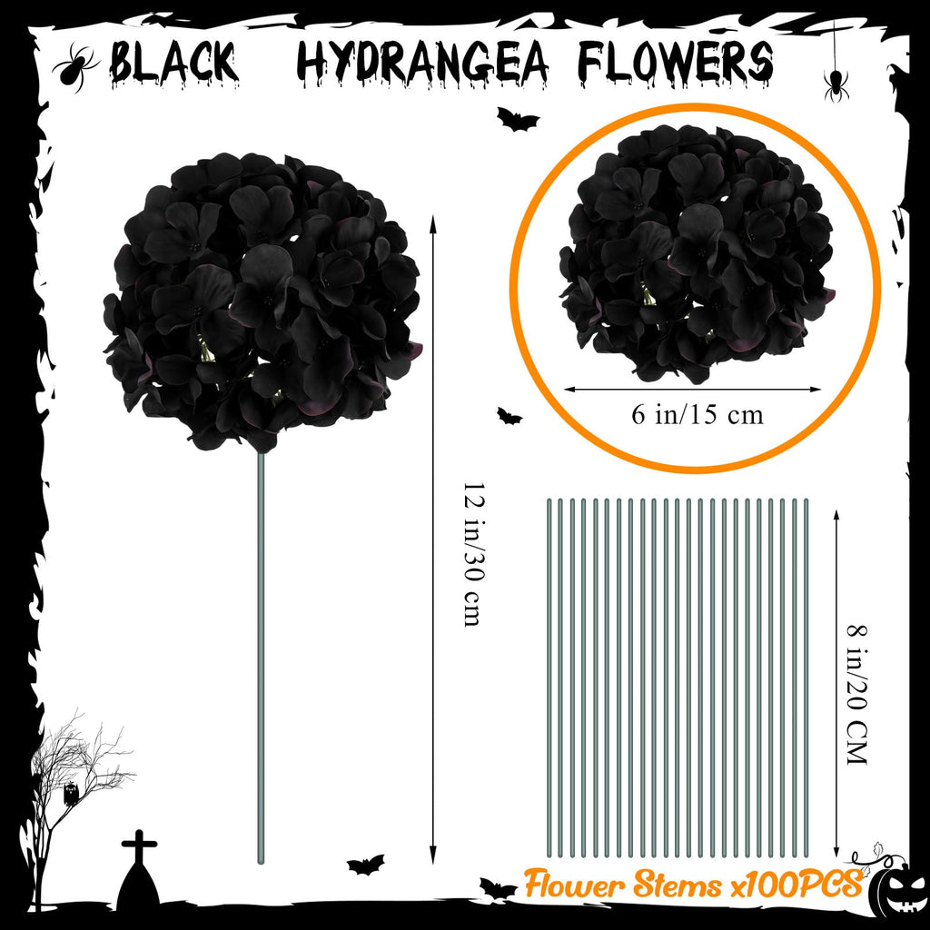 100 Pieces Silk Artificial, Black